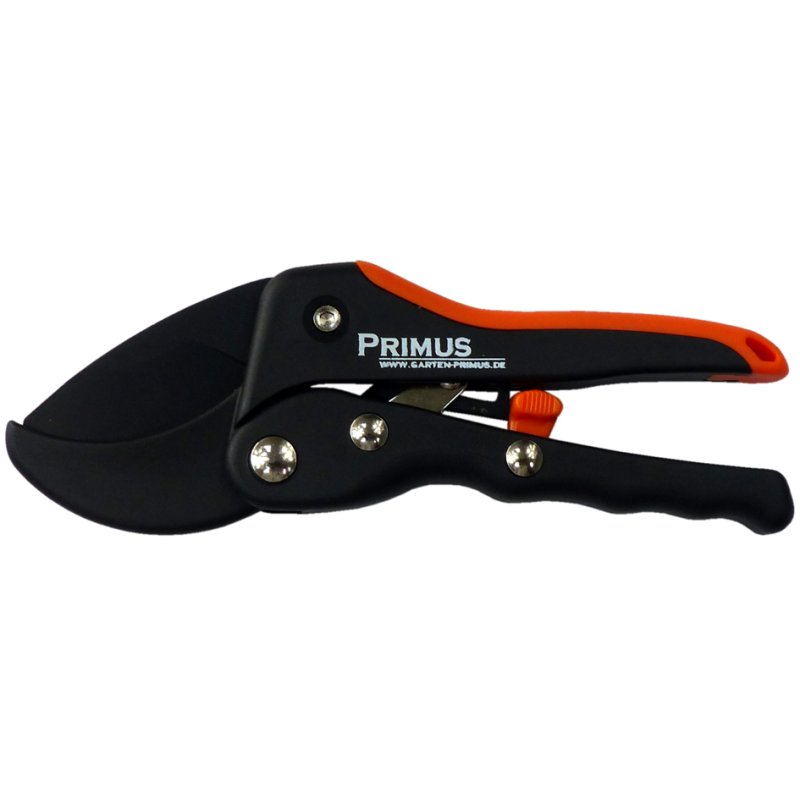 PRIMUS cisaille à cliquet pour femme, noir/orange, pour branches jusqu'à 20 mm